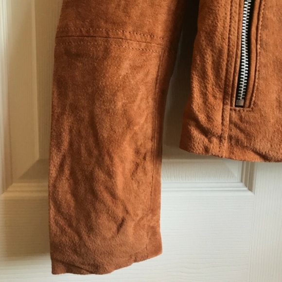 7 For All Mankind Brown Suede Jacket Moto NWT - Picture 5 of 7